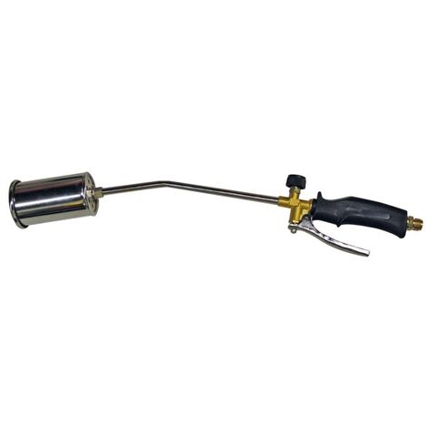Toolland Soplete, adecuado para soldadura profesional, descongelación y reparación de asfalto, incluye manguera de 1,5 m, de bajo consumo, flexible, confiable, longitud 60 cm, cabezal del quemador 6