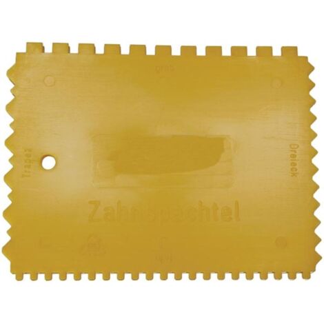 Toolland Zahnspachtel, 4 verschiedene Zahnformen, Kunststoff, 180 mm