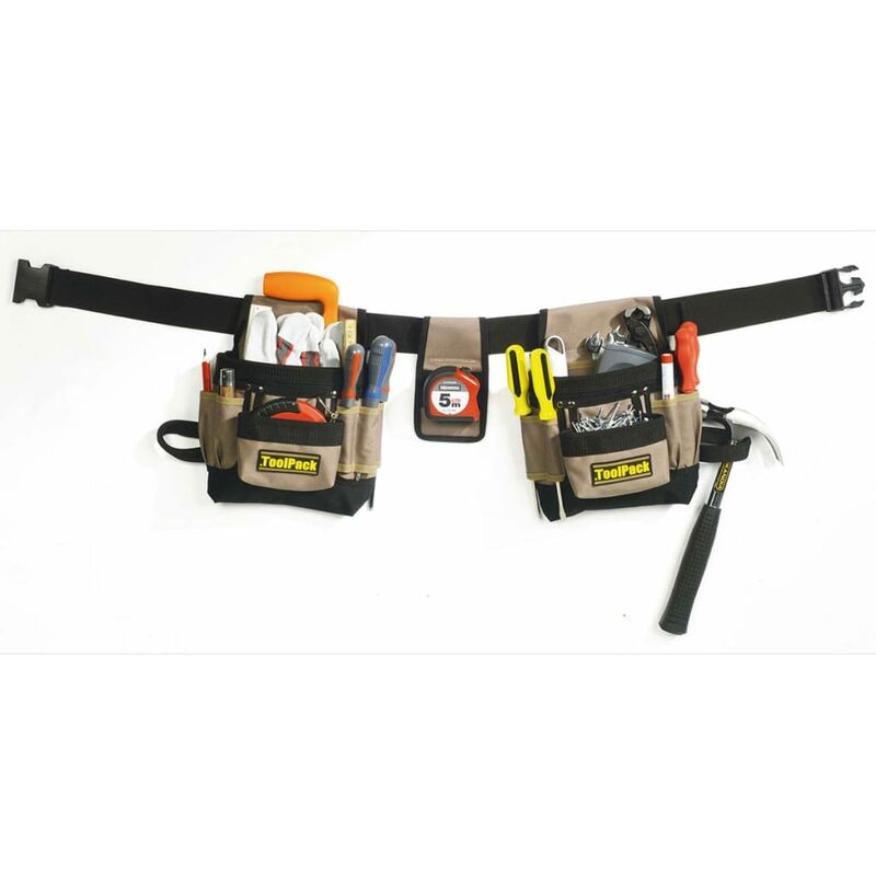 Toolpack Double-Pouch Tool Belt Classic 360.056 - Multicolour