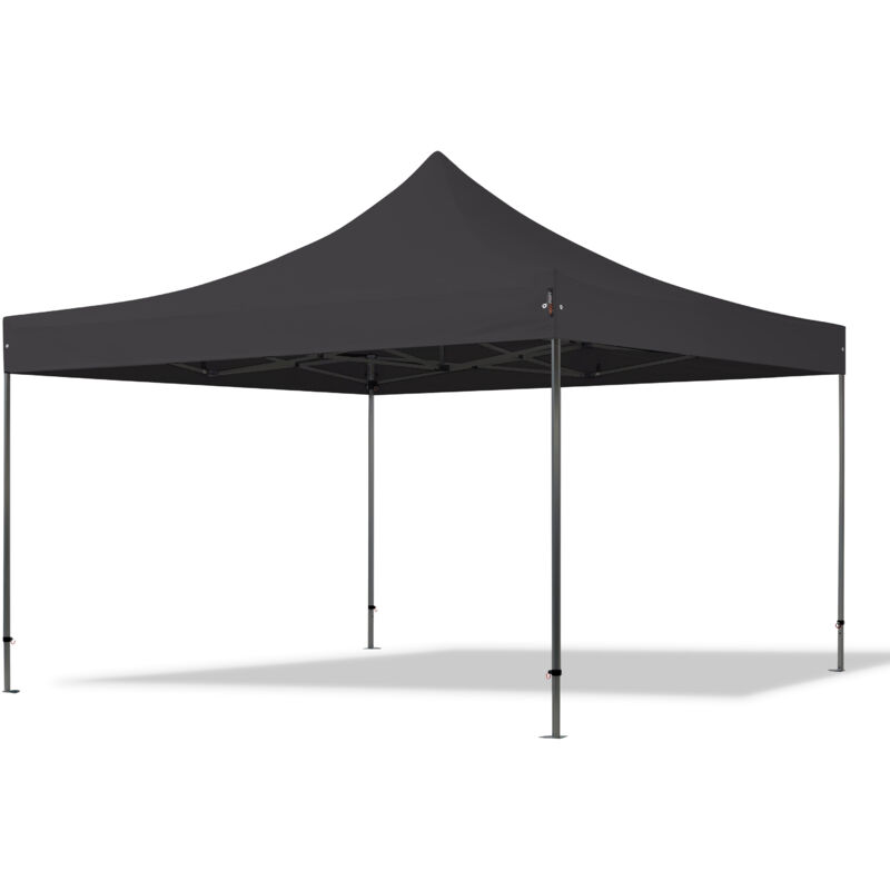 Toolport 4x4m Pes 750 Pop Up Gazebo Party Tent Premium Steel 40 Mm, Black