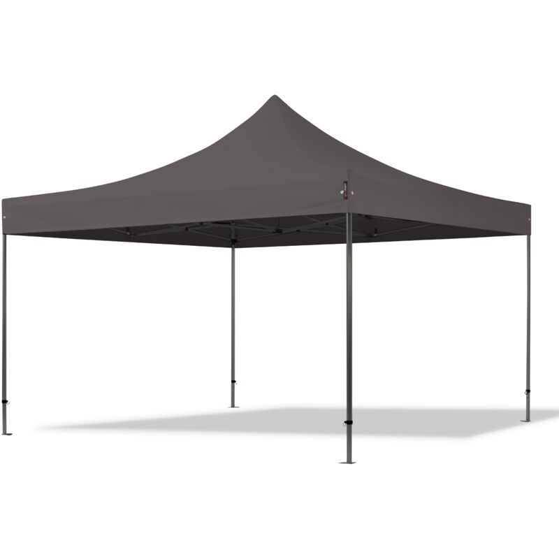 Toolport 4x4m Pes 750 Pop Up Gazebo Party Tent Premium Steel 40 Mm, Dark Grey