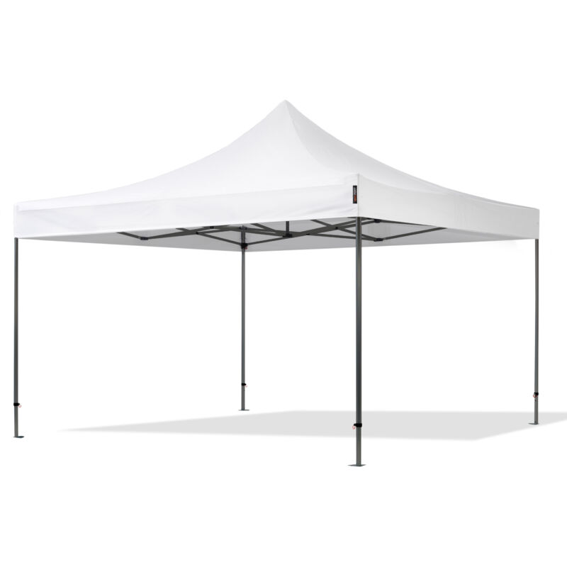 Toolport 4x4m Pvc 800 Pop Up Gazebo Party Tent Premium Steel 40 Mm, Fire Resistant, White