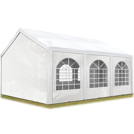 CARPASOL TOOLPORT Carpa de fiesta de alta calidad 4x6 m carpa para fiestas carpa de lona PE 450 N carpa de jardín carpa para fiestas blanca impermeable