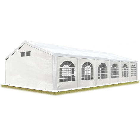 TOOLPORT Carpa para fiesta de alta calidad 6x12 m carpa de fiestas carpa de lona PE 500 N carpa de jardín carpa para fiestas blanca impermeable