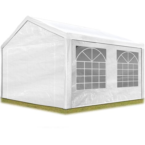 CARPASOL TOOLPORT Carpa para fiestas 3x4 m en blanco lona PE 350 N impermeable carpa para el jardín con protección UV