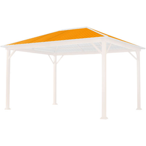 TOOLPORT Ersatz-Dachplatten 3x4 m Hardtop Dach Stahldach für Gartenpavillon Forest Superior 3x4m