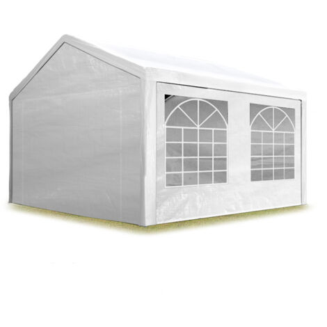 TOOLPORT Marquee Garden Tent 4x5 m Gazebo PE 350 N tarpaulin 100% waterproof white