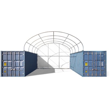 TOOLPORT Parete posteriore per copertura container 6m di larghezza – telone PRIMEtex 2300 in PVC, bianco