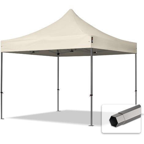 main image of "TOOLPORT PopUp Gazebo Party Tent 3x3m - without side panels PREMIUM 100% waterproof roof marquee cream"