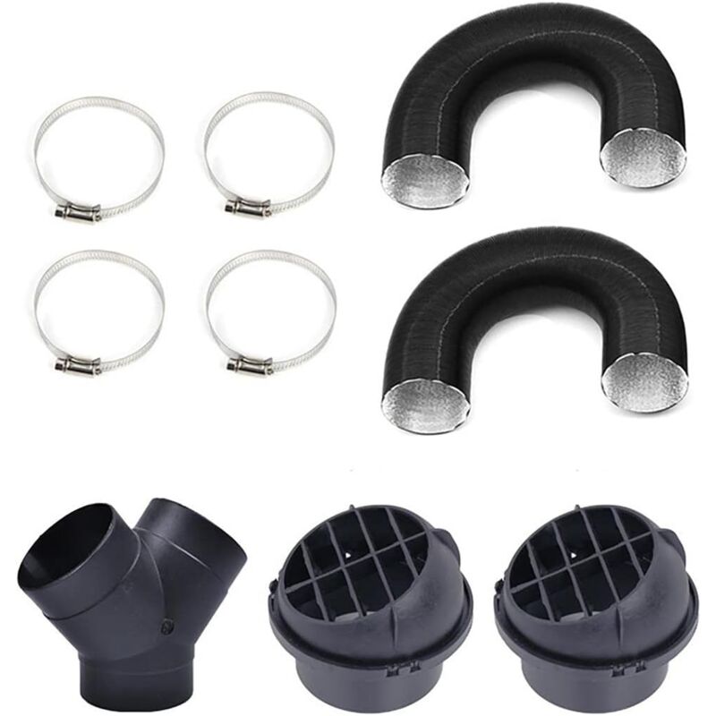 Tools 75mm Tuyau de Sortie d'Air de Chauffage de Stationnement Diesel de Voiture Conduit d'Aération Y Branche Connecteur d'Aération de Sortie d'Air