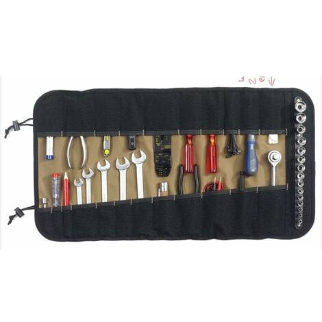 OUTIFRANCE TOOLVIZION ToolPack Werkzeugtasche gerollt, 22 Fächer