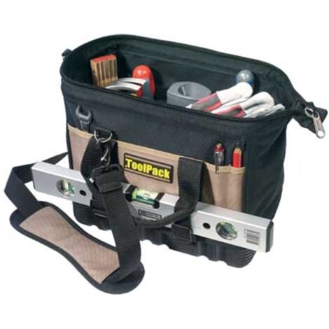 TOOLVIZION ToolPack Werkzeugtasche mit Gummiboden, kleine Ausführung, 32 x 19 x 28 cm