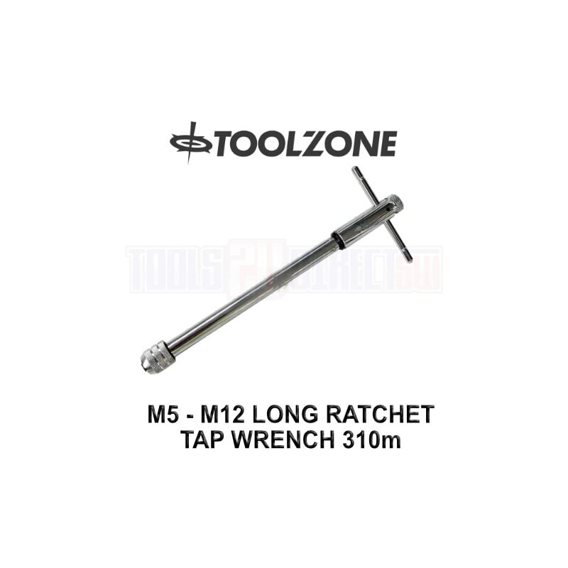 M5-M12 Long ratchet Tap Wrench 310mm TP128 - Toolzone
