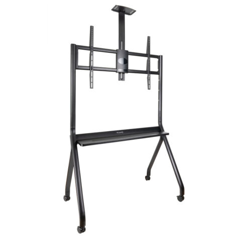 TOOQ FS20208M-B - iSTAR Floor Stand de Floor with Castors for 55"- 100" Screens, Black