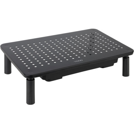 TooQ Soporte Elevador Multiusos para Monitor/Portátil, Negro