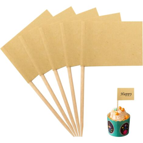 Toothpick Flag,100PCS Cheese Markers Markers Labels for Party Cake Food Cheeseplate Appetizers Cheese Labels for Wedding Party