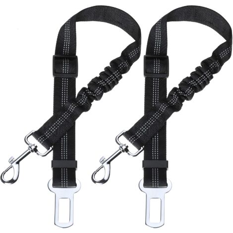 Toozey Paquete de 2 cinturones de seguridad para perros, con absorción de impactos y mosquetón elástico ajustable Arnés para perros Arnés de seguridad superior para todos los perros y gatos