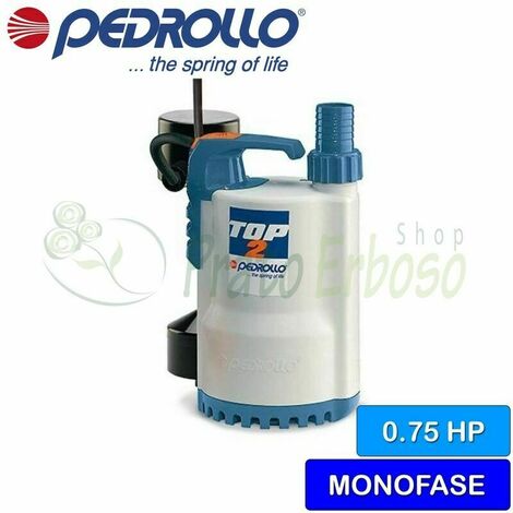 Elettropompa POMPA Sommergibile Acque Chiare 2mm 0,33Hp TOP1FLOOR5 Pedrollo  MONOFASE