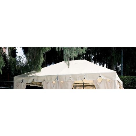 I GIARDINI DEL RE Top 3x4 di ricambio per gazebo telo superiore bianco armonia con angolari