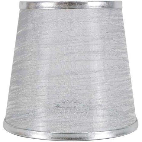 Top 4.5 x Height 5.5 x Bottom 6 inches Transparent E14 Holder Ring Petits Abat-Jour pour Bougie Cristal Lustre Applique Murale Droplight,Silver