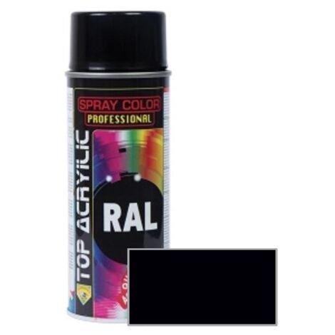 TOP ACRYLIC spray acrilico negro/brillo ral-9005 400ml , El Spray acrílico negro brillo RAL-9005 400ml de Ambro-sol es una pintura acrílica de alta calidad.&lt