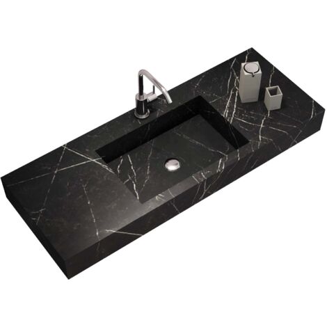 Top avec vasque intégrée 120 YOKA graphite