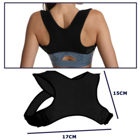 Top Band Pour Femmes Soutien Lombaire Postural Réglable Noir