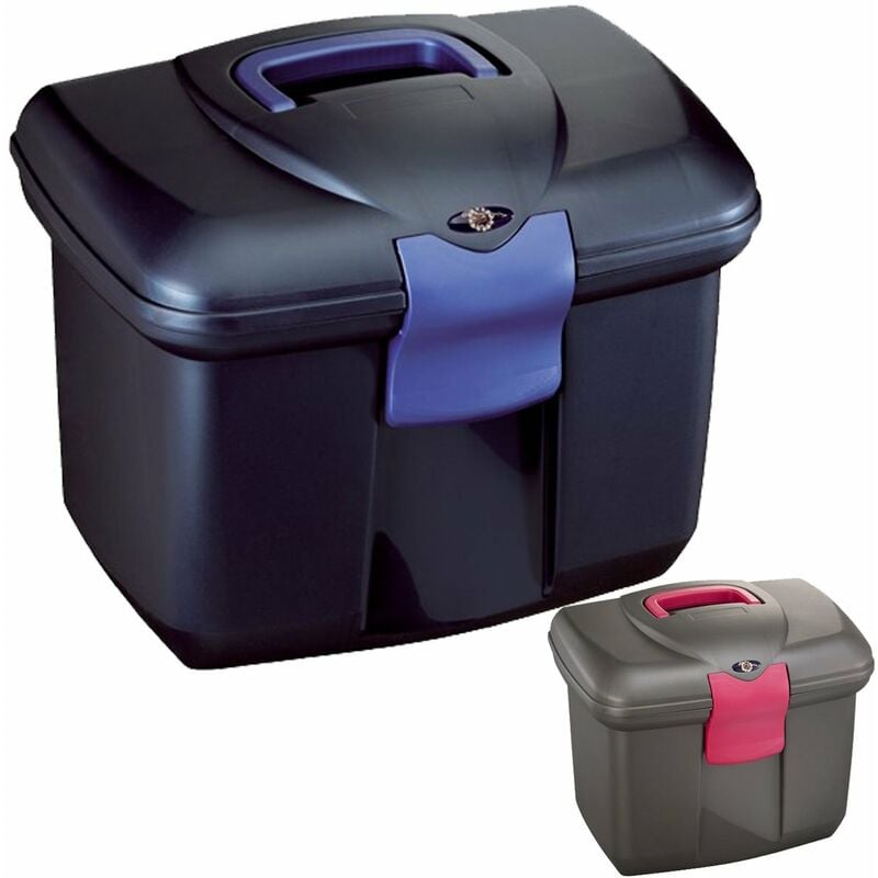 Bleu - Top case haut avec plateau intérieur amovible et grille de séparation