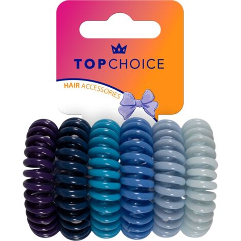 TOP CHOICE Bandeaux pour cheveux - mélange de couleurs (20087) 1 paquet - 6 pièces.
