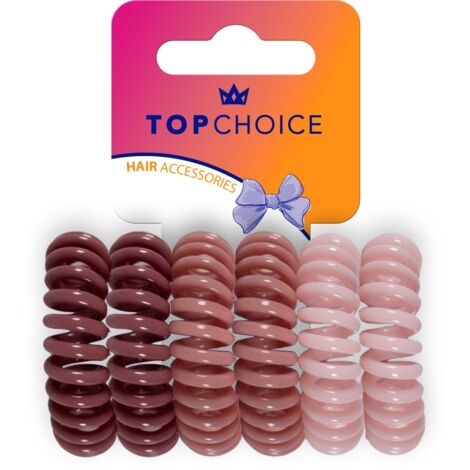 TOP CHOICE Bandeaux pour cheveux - mélange de couleurs (20094) 1 paquet - 6 pièces.