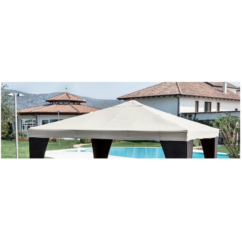 Copertura di ricambio in poliestere per Gazebo Legno 300x400 cm - Verde