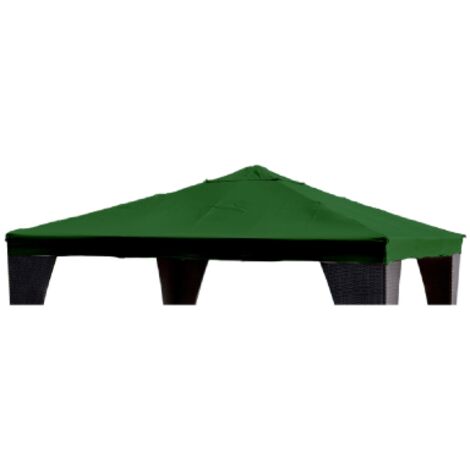 Top di ricambio per gazebo Elegant 3x3 mt in poliestere verde telo di copertura da esterno