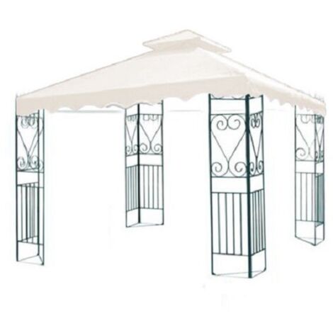 Top di ricambio per gazebo YF-3137R 3x3 mt in poliestere bianco telo di copertura da esterno