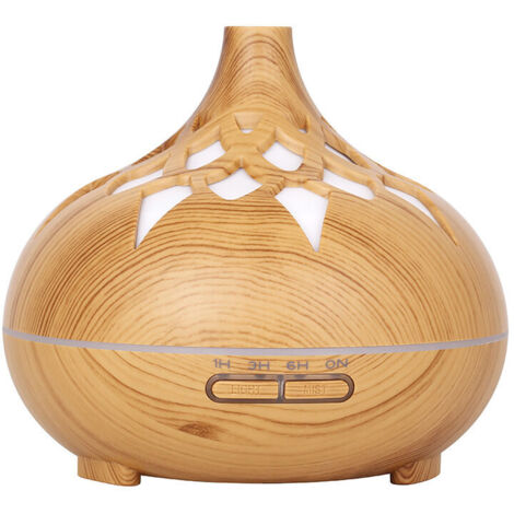 Top Diffuseur d’huiles essentielles, Humidificateur d’air, Veilleuse - 7 LED Arrêt Automatique Brume fraiche d’arome – décoration maison/salon - 500ML- Désodorisant- Diffuseur parfum- silencieux Guazh