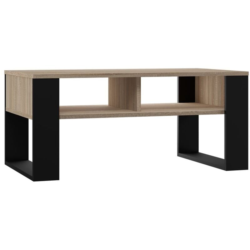 Table basse moderne 2P, CHÊNE SONOMA NOIR
