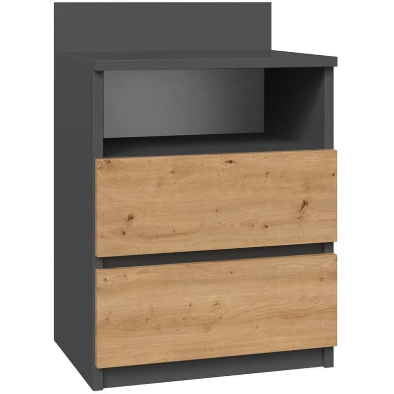 Table de chevet artisan M1 anthracite Malwa