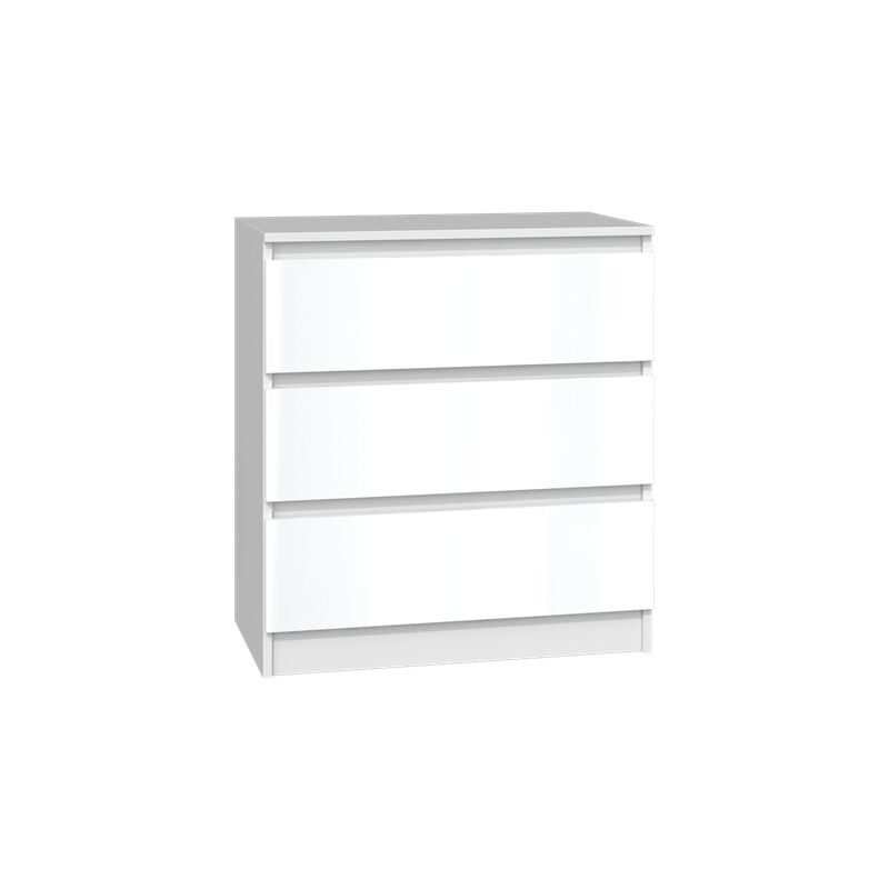 Commode Malwa M3, blanc brillant