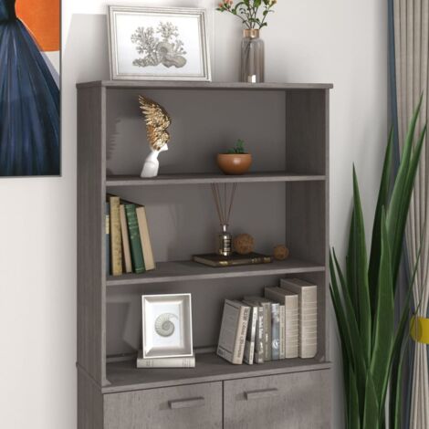 Top for Highboard HAMAR Light Grey 85x35x100cm Solid Wood Pine vidaXL