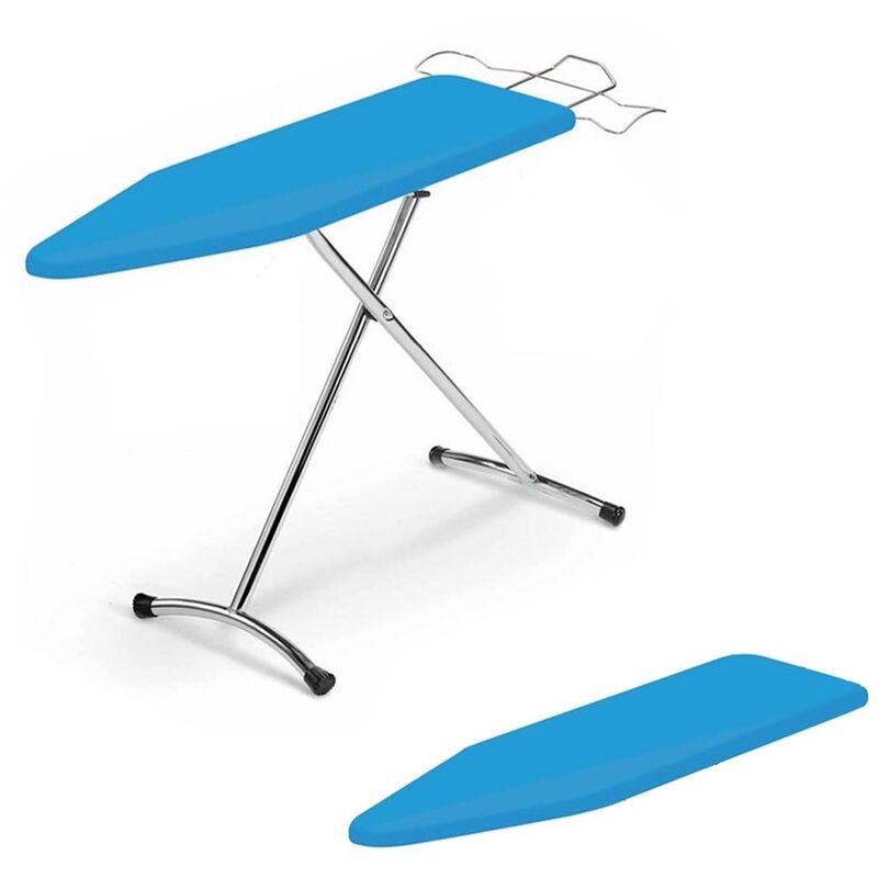 Image of Relax asse da stiro con 1 copertina aggiuntiva di ricambio colore blu regolabile in altezza