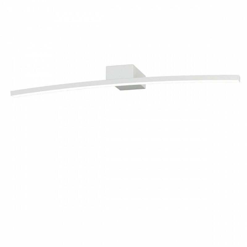 Top light curved 1152ag led 1740lm 90cm applique en métal blanc miroir mural carré simple émission, nuances claires 3000 ° k (lumière chaude)