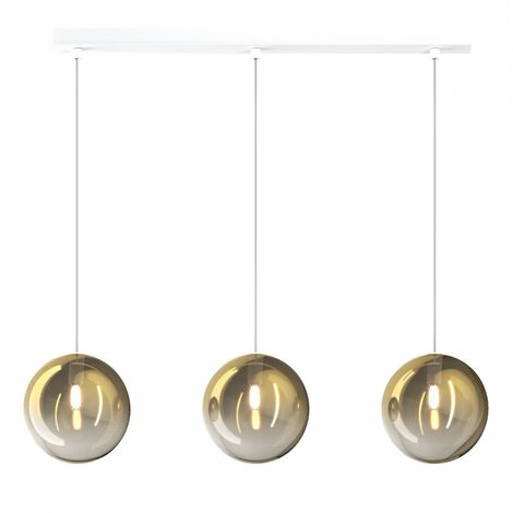 Top light lustre moderne eclipse 1184 s3 g9 led suspension en verre