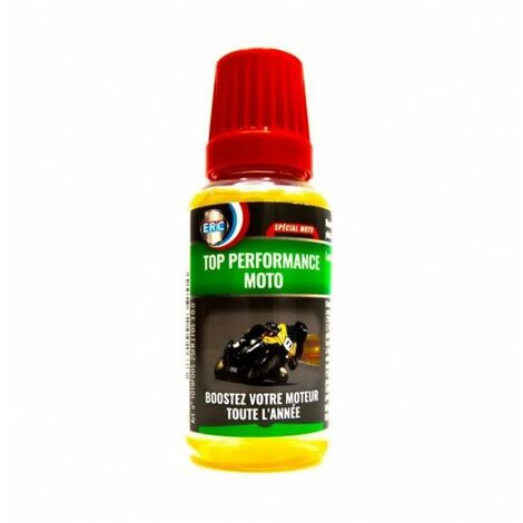 TOP Performance MOTO ERC/Améliore l’Accélération/Augmente l’Indice d’Octane/Formule Puissante et Performante – Additif Moto Premium