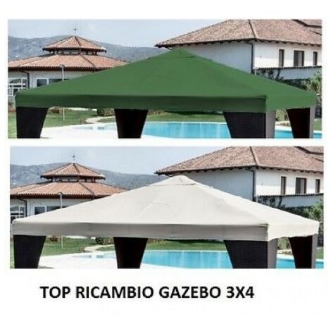 DREAMADE Tessuto di Ricambio per Gazebo Copertura Superiore per Gazebo Telo Tetto di Ricambio 3x3 M Verde 