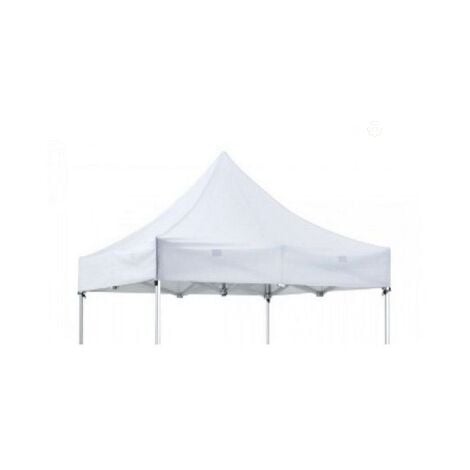 Top telo di ricambio per gazebo flexy 3x3 bianco in poliestere impermeabile 300 gr/mq