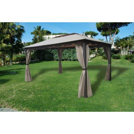 Top telo di ricambio per gazebo Roma 3x4 in poliestere colore ecru' impermiabile made in italy