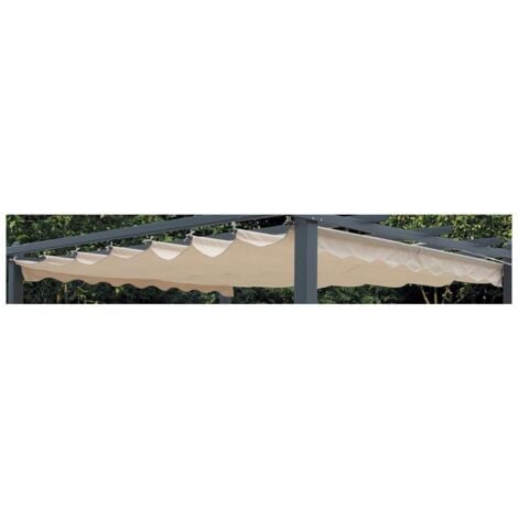 SALONE TOP TELO RICAMBIO COPERTURA PERGOLA 2017 MT.3x4 POLIESTERE SPALMATO Ecrù TETTO