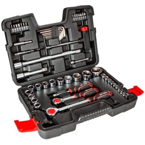 Top Tools - Juego de llaves de vaso de 1/4", 1/2"" (53 piezas), ideal para el hogar y el garaje