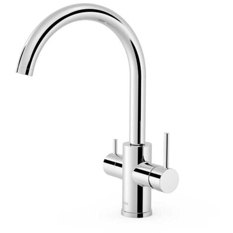 Grifo monomando 2 vías para cocina Tres 23045302 para agua de red y filtrada