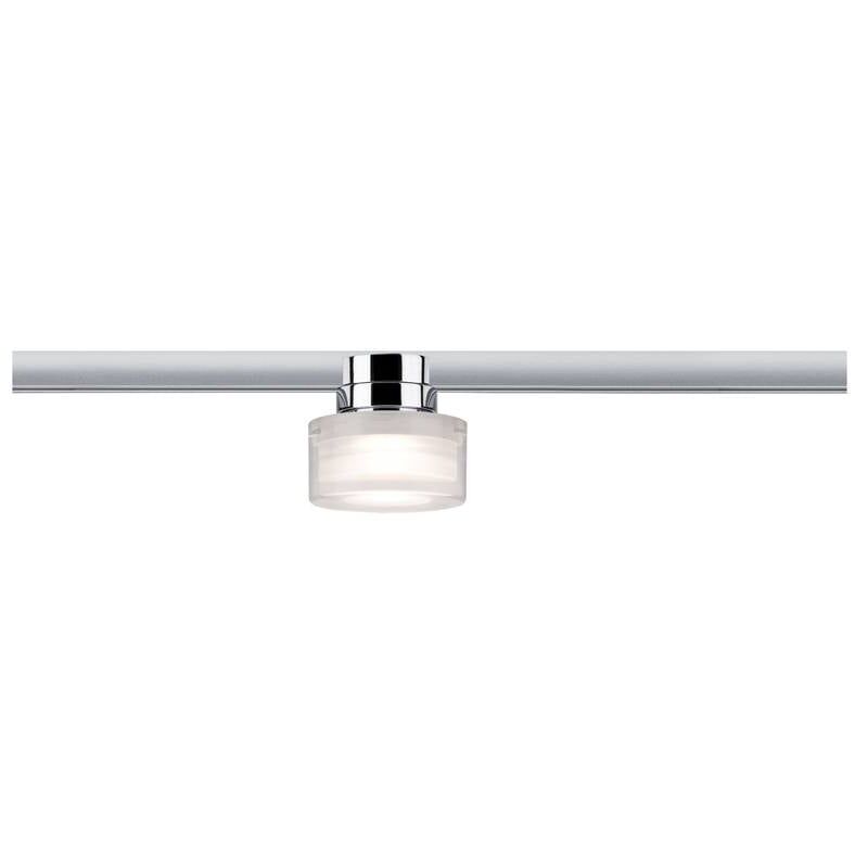 Topa Dot Luminaire sur rail haute tension URail led intégrée 4.9 w led chrome, transparent(e), satin - Paulmann