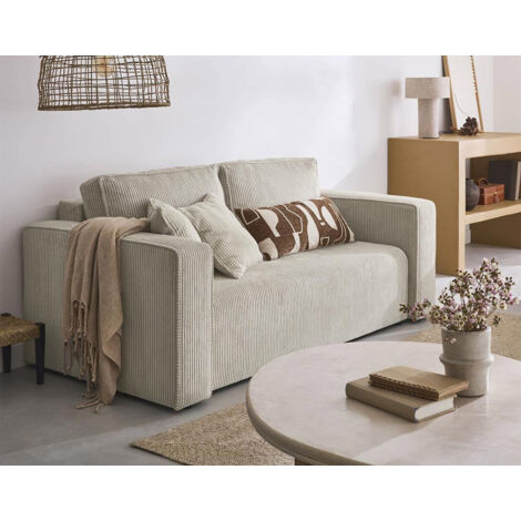 Topaze - 2-sitzer einzelsofa - aus cordstoff - beige